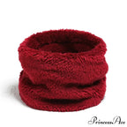 Cashmere Warm Color Ring Plush Thick Outdoor Sports Neckerchief Muffler Scarf