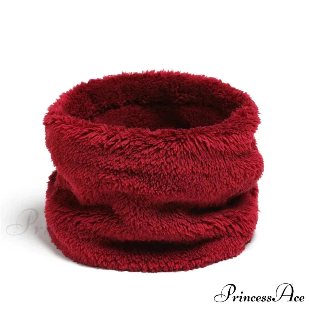 Cashmere Warm Color Ring Plush Thick Outdoor Sports Neckerchief Muffler Scarf