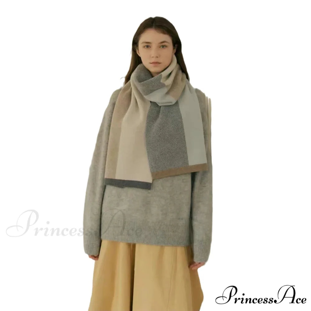 Cashmere Winter Scarf for Women - Designer Knit Warmth