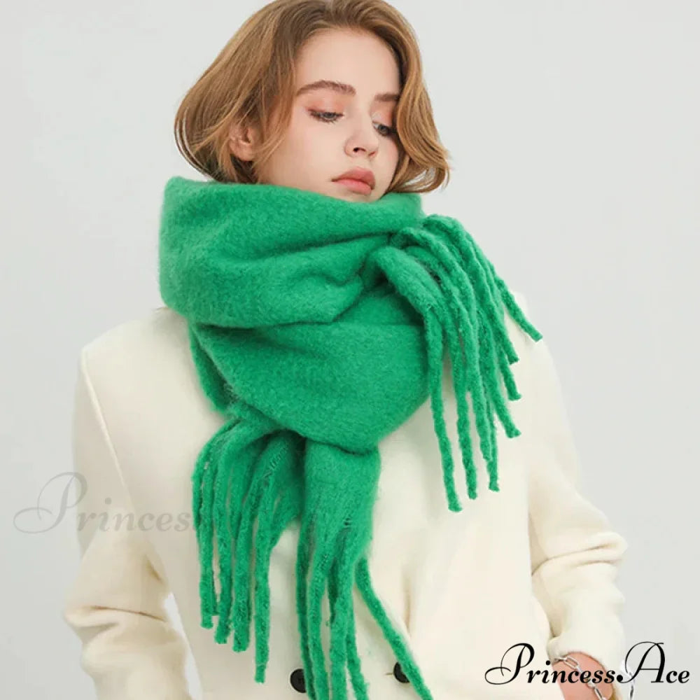 Cashmere Winter Scarf for Women - Solid Thick Soft Pashmina Wrap