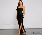 Cassandra Cowl Neck Charming Ruched Formal Dress