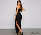 Cassandra Cowl Neck Charming Ruched Formal Dress