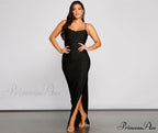 Cassandra Cowl Neck Charming Ruched Formal Dress