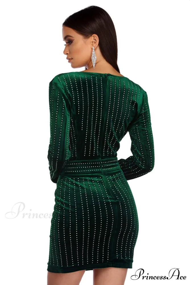 Cassie Velvet Stylish Wrap Dress