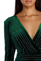 Cassie Velvet Stylish Wrap Dress