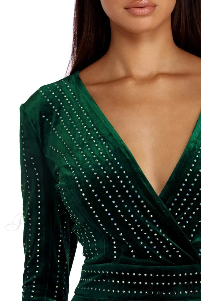 Cassie Velvet Stylish Wrap Dress