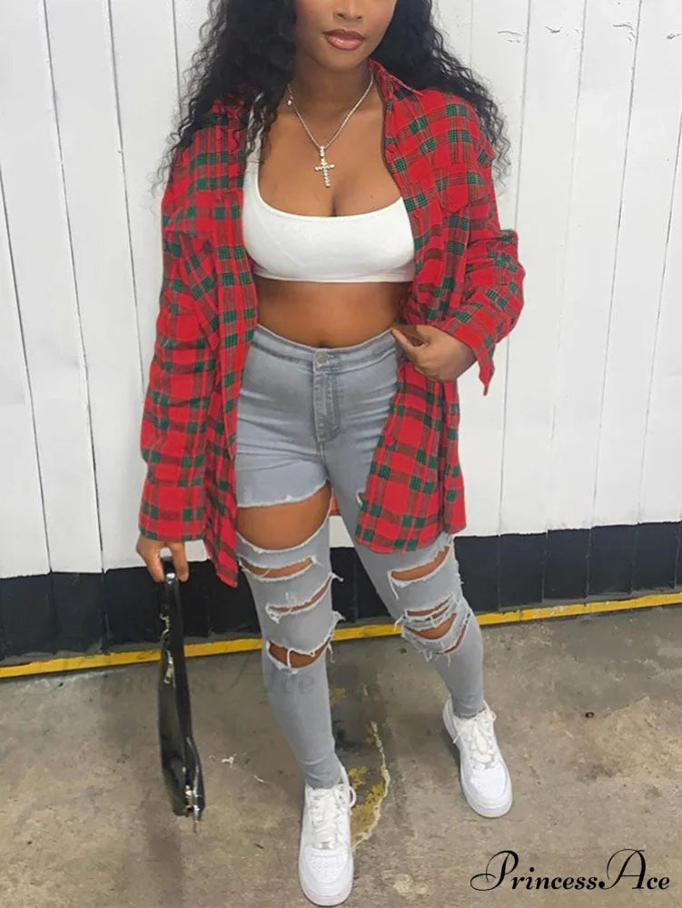 Casual Charming Plaid Pants