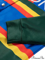 Casual Color Graceful Block Denim Coat