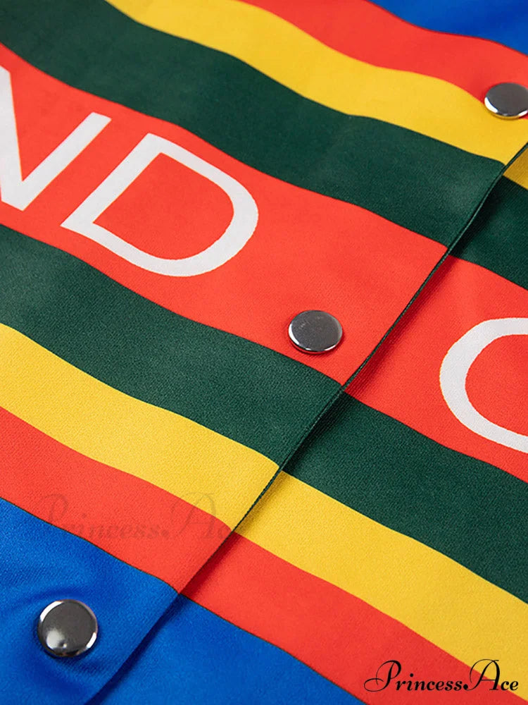 Casual Color Graceful Block Denim Coat