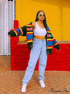 Casual Color Graceful Block Denim Coat