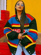 Casual Color Graceful Block Denim Coat