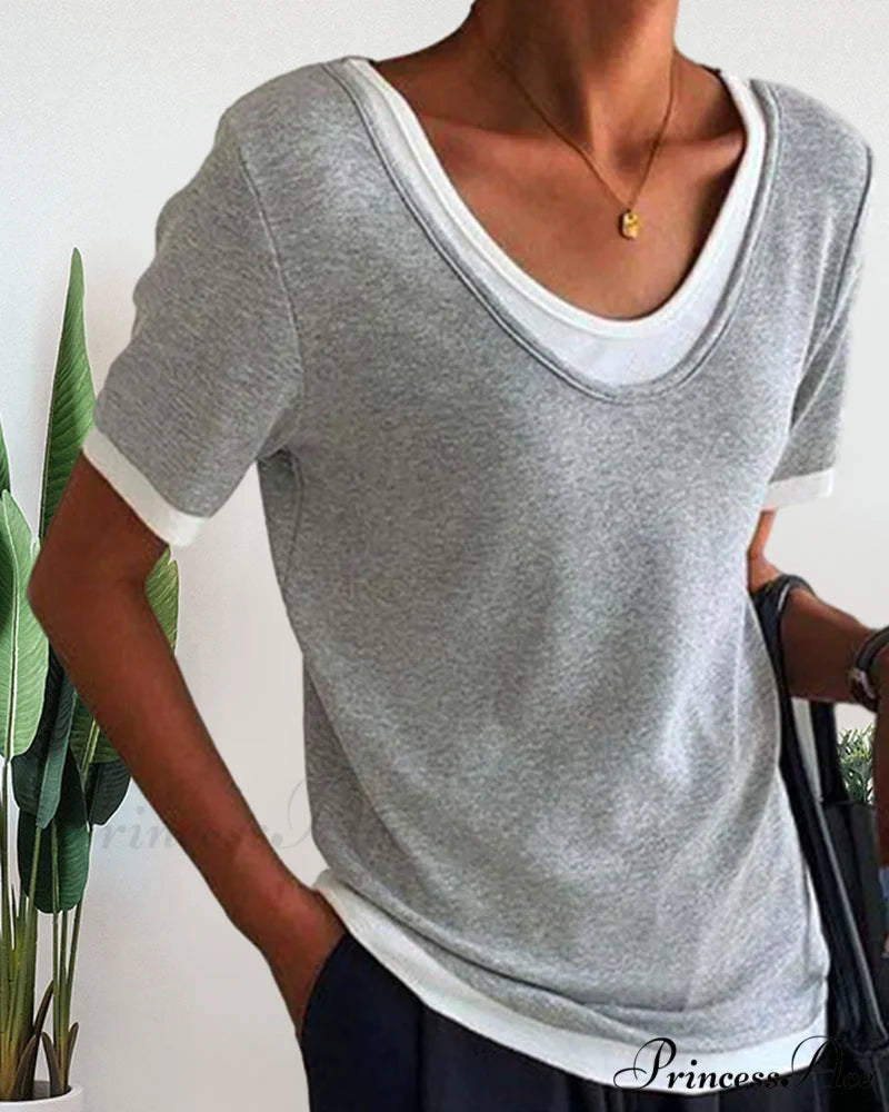 Casual Color Solid T-shirts
