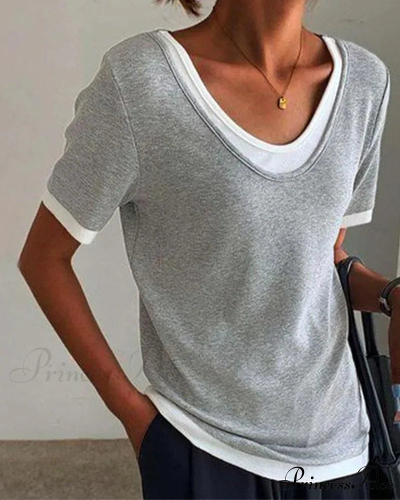 Casual Color Solid T-shirts