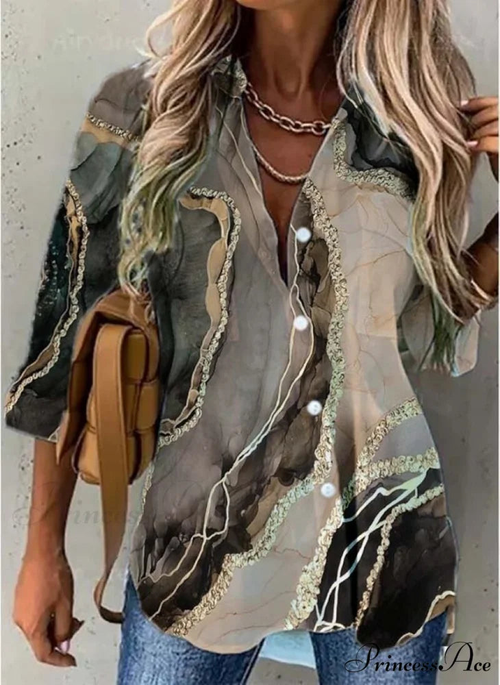 Casual Daily Floral Print Blouse