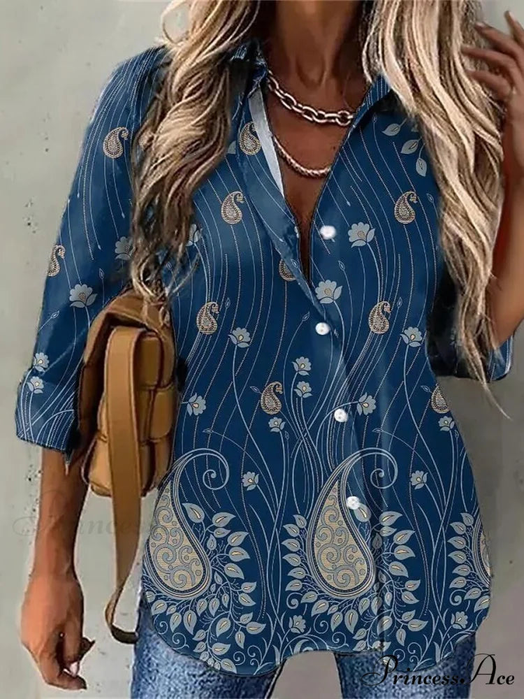 Casual Daily Floral Print Blouse