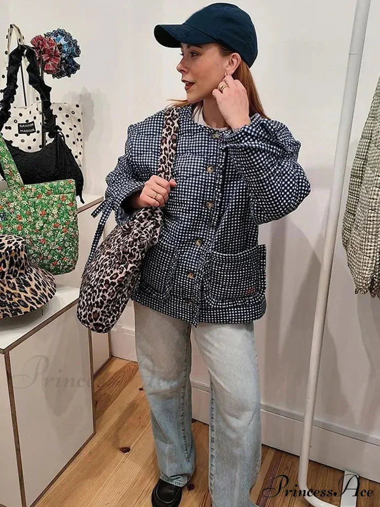 Casual Double-side Printed Lace Up Cotton Elegant Single Breasted Pockets Ruffles Coat