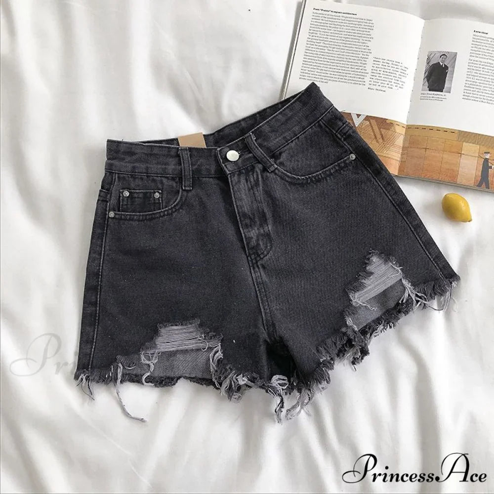 Casual High Waist Denim Shorts