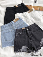Casual High Waist Denim Shorts