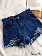 Casual High Waist Denim Shorts