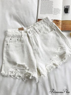 Casual High Waist Denim Shorts