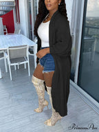 Casual High Waist Slip Modern Wide Leg Pants - White