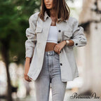 Casual Lapel With Belt Mid Long Coat