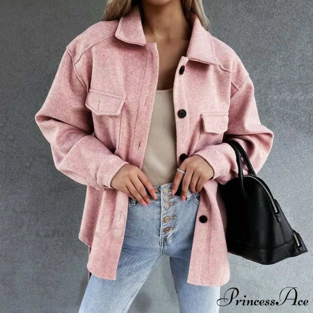 Casual Lapel With Belt Mid Long Coat