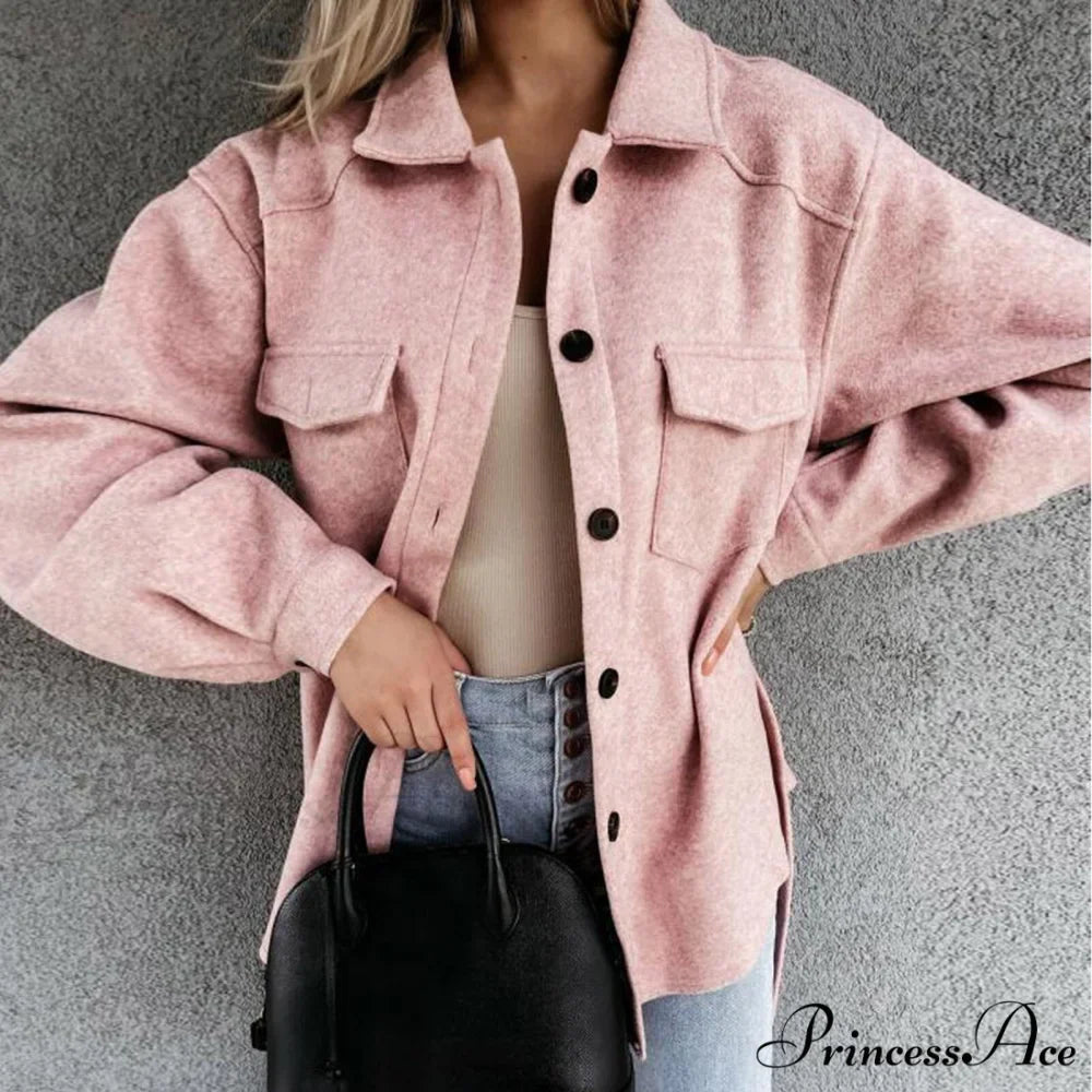 Casual Lapel With Belt Mid Long Coat