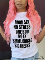 Casual Letter Print Short Sleeve Crew Neck Women's Clothing T-shirt