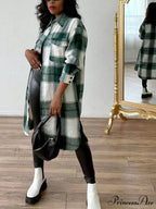 Casual Plaid Graceful Printed Shirt