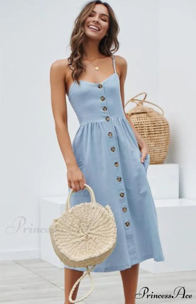 Casual Print Beach Dress