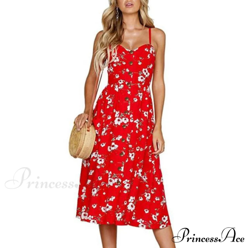 Casual Print Beach Dress