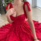 Casual Red Long Vacation Beach Sundress Christmas Party Dress