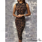 Casual Sleeveless O Neck Bodycon Dress