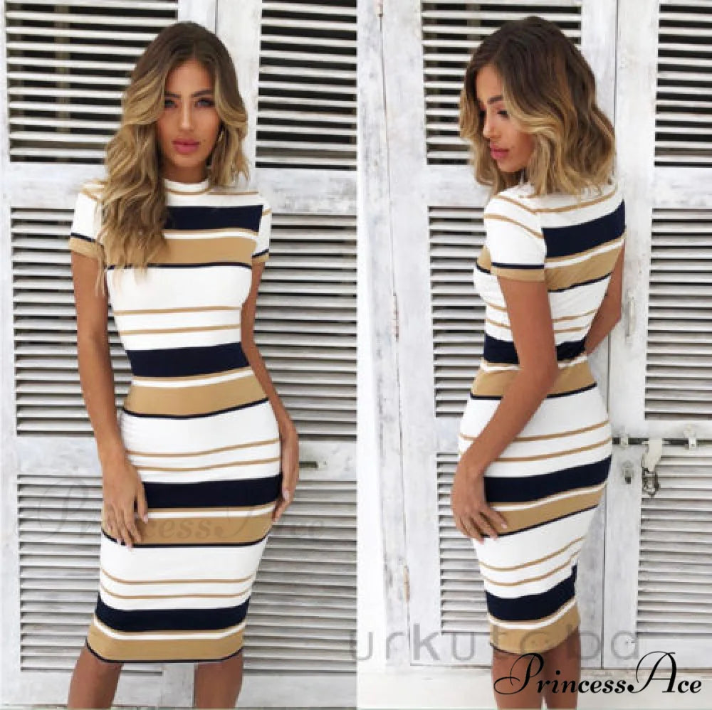 Casual Sleeveless O Neck Bodycon Dress