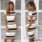 Casual Sleeveless O Neck Bodycon Dress