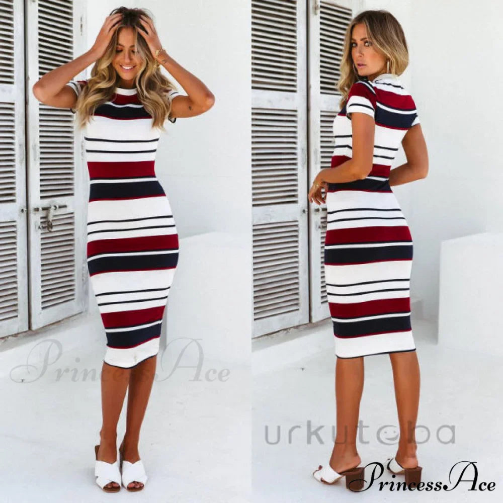 Casual Sleeveless O Neck Bodycon Dress