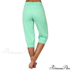 Casual Solid Color Low Rise Capri Pants