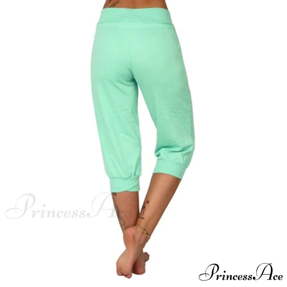 Casual Solid Color Low Rise Capri Pants