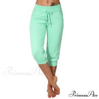 Casual Solid Color Low Rise Capri Pants