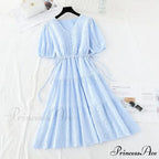 Casual V-neck Cotton Linen Long Dress