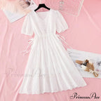 Casual V-neck Cotton Linen Long Dress