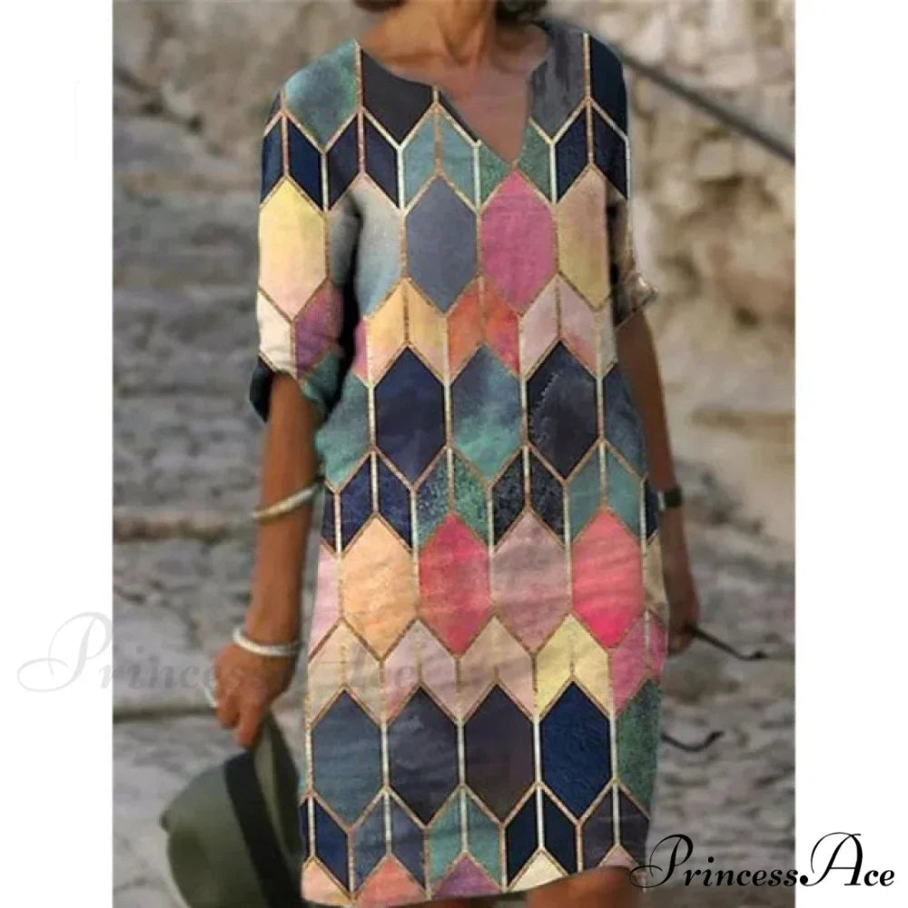 Casual Vintage All-match Plus Size Beach Dresses