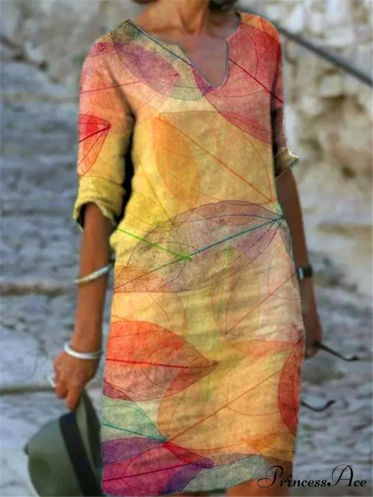 Casual Vintage All-match Plus Size Beach Dresses