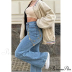 Casual Women's Flare High Waisted for Woman Streetwear Flared Denim 2024 Spring Summer Jean