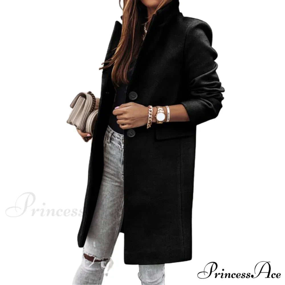 Casual Woolen long Overcoat