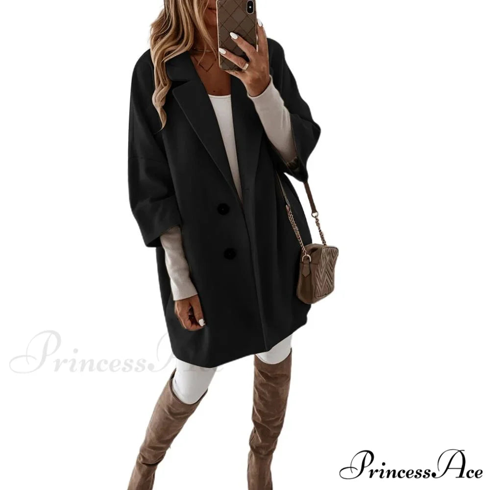 Casual Woolen long Overcoat