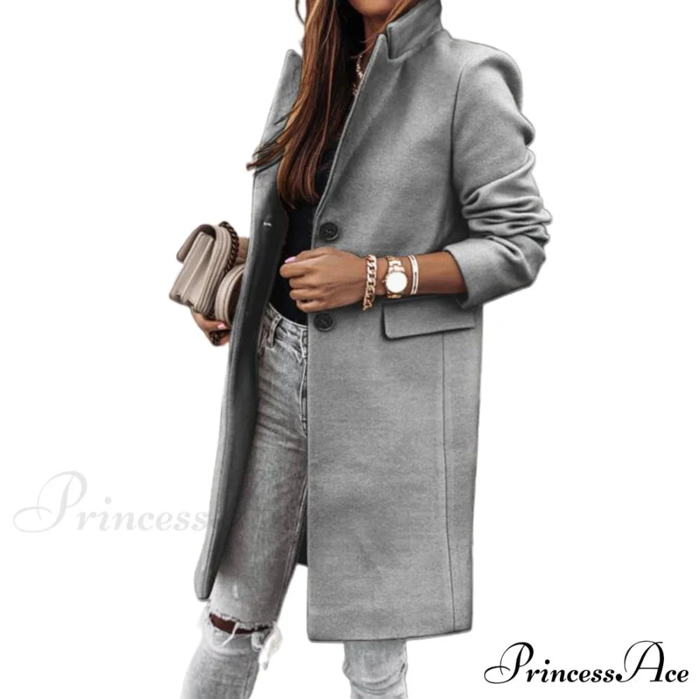 Casual Woolen long Overcoat