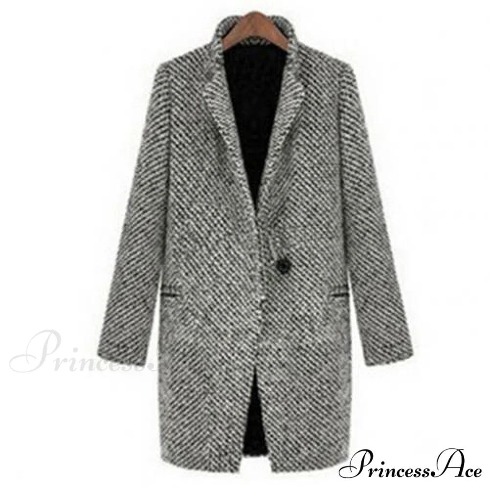 Casual Woolen long Overcoat