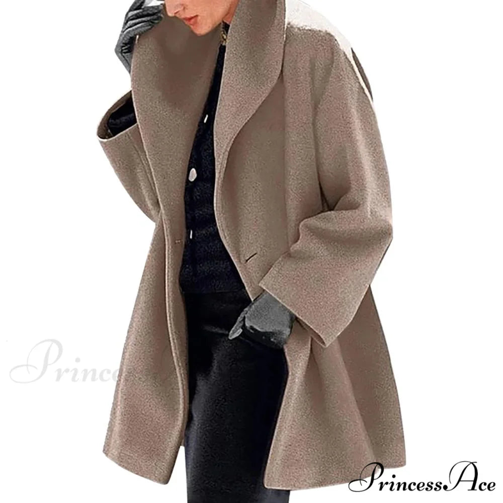 Casual Woolen long Overcoat